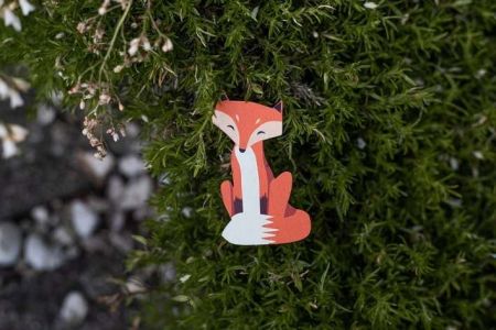 BeWooden Dřevěná nálepka na zeď i jinam liška Eliška