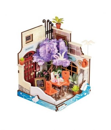 RoboTime 3D dřevěná skládačka Miniatura domečku Restaurace Sea Holiday