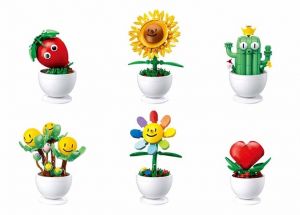 Sluban Flowers M38-B1073 Květiny s očima malé Displej 6 ks