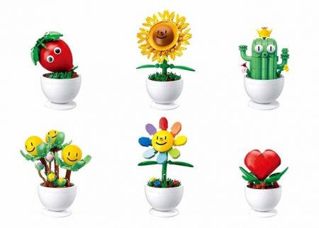Sluban Flowers M38-B1073 Květiny s očima malé Displej 6 ks