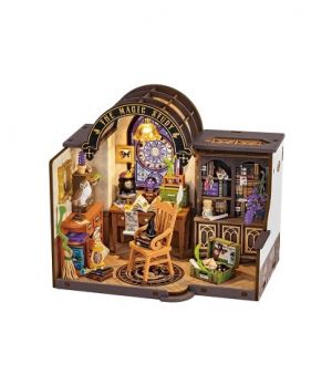 RoboTime 3D dřevěná skládačka Miniatura domečku Čarodějova pracovna