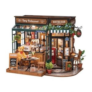 RoboTime 3D dřevěná skládačka Miniatura domečku Útulná restaurace