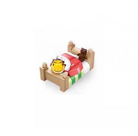 Sluban Builder M38-B1221E Garfield v posteli