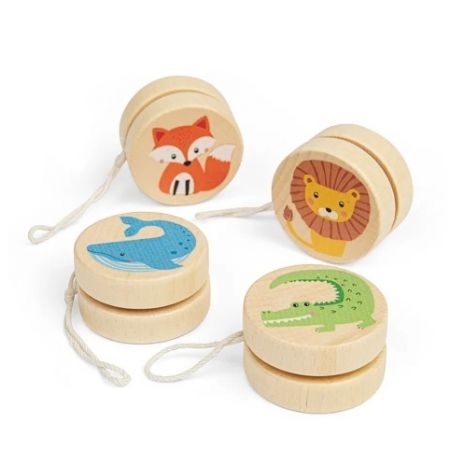 Bigjigs Toys Dřevěné jojo Safari zvířátka 1 ks