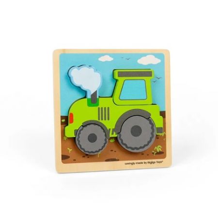 Bigjigs Toys Vkládací puzzle Traktor