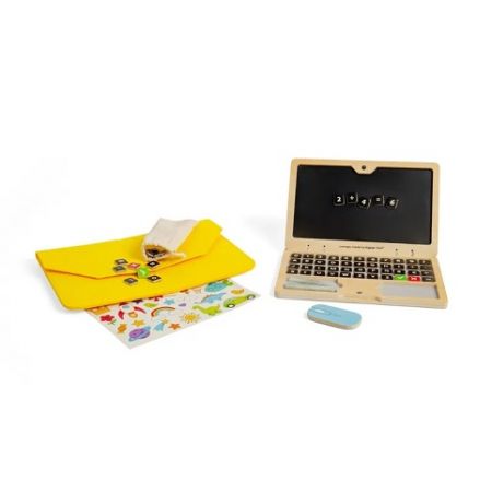 Bigjigs Toys Dřevěný magnetický notebook