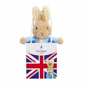 Rainbow Plyšový králíček Petr v tašce Union Jack