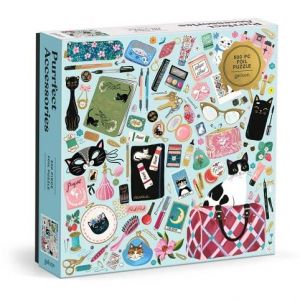 Galison Fóliové puzzle Kočičí elegance 500 dílků