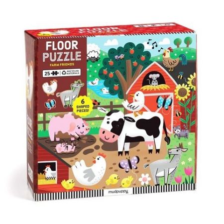 Mudpuppy Podlahové puzzle Kamarádi z farmy 25 dílků