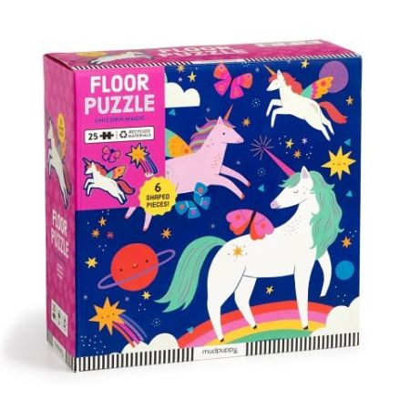 Mudpuppy Podlahové puzzle Kouzelní jednorožci 25 dílků