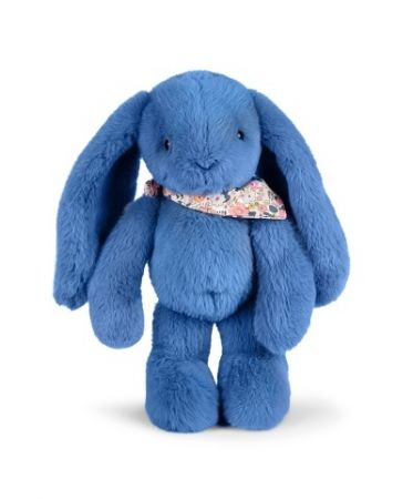 Doudou Plyšový králíček s šátkem modrý 35 cm