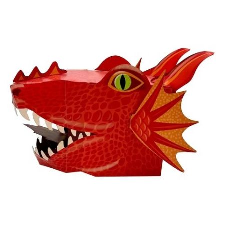Fiesta Crafts Kreativní sada 3D maska Červený drak