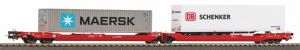 Piko Kontejnerový vagón T3000e s 1 návěsem PNO a 1 40' kontejnerem Maersk - 24619