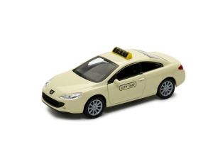 Welly Peugeot Coupe 407  TAXI 1:34 krémové