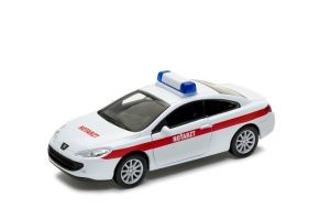 Welly Peugeot Coupe 407 NOTARZT 1:34 bílé