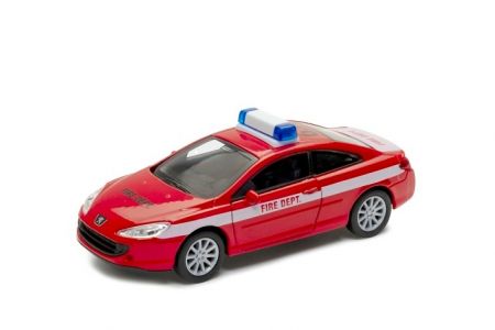 Welly Peugeot Coupe 407 FIRE DEPT. 1:34 červené