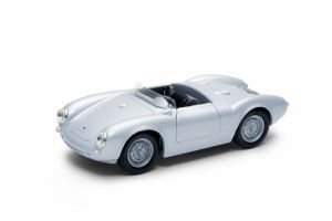 Welly Porsche 550 Spyder 1:34 stříbrné