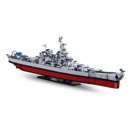 Sluban Model Bricks M38-B1291 Bitevní loď USS Missouri 1:350