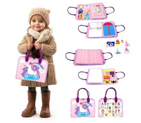 2Kids Toys Senzorická busy kniha Jednorožec 2