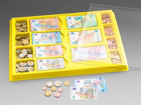 Wissner Plastová pokladna s eurovými bankovkami a mincemi