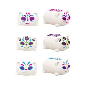 Schylling NeeDoh Mačkací Sugar Skull kočka svítící ve tmě