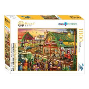 Brain Tree Puzzle Čerpací stanice 1000 dílků - poškozený obal