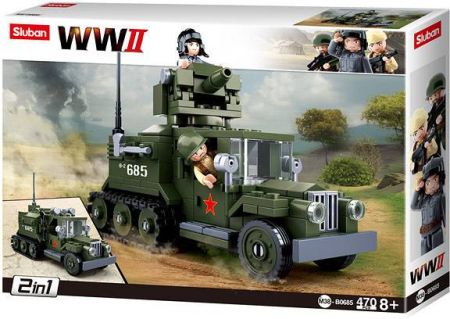 Sluban WWII M38-B0685 Sovětský polopásový vůz 2v1 - Half-Track - poškozený obal