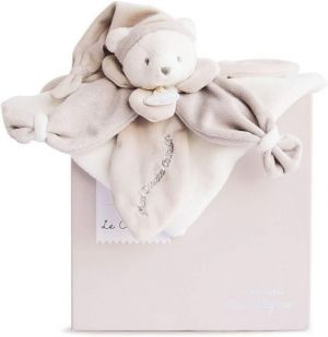 Doudou Dárková sada - plyšový muchláček béžový medvídek 24 cm - poškozený obal
