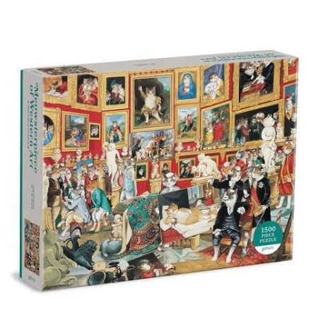 Galison Puzzle Tribuna Uffizi s kočkami 1500 dílků - poškozený obal
