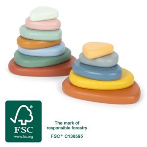 small foot Montessori říční kameny Balanční hra