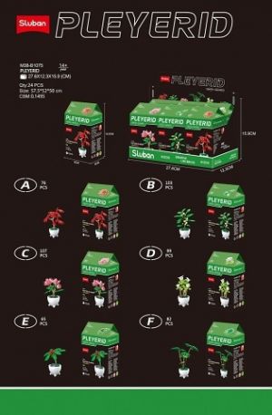 Sluban Flowers M38-B1075C Tropická rostlina v květináči