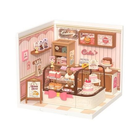 RoboTime 3D dřevěná skládačka Miniatura domečku Cukrárna Tasty