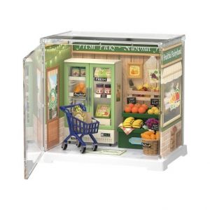 RoboTime 3D dřevěná skládačka Miniatura domečku mini Prodejna ovoce a zeleniny