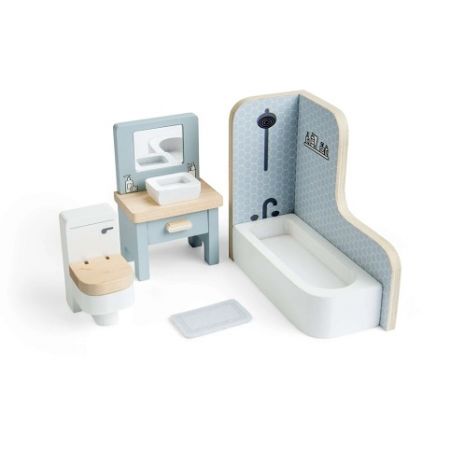 Bigjigs Toys Dřevěný nábytek do domečku pro panenky Koupelna
