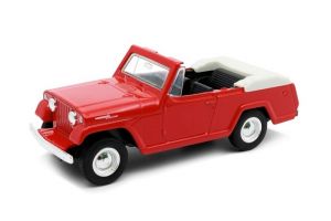 Welly 1967 Jeep Jeepster Commando Roadster model 1:34 červený