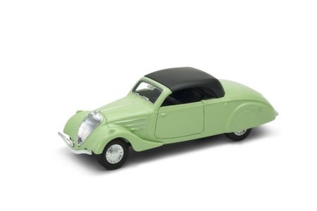 Welly 1938 Peugeot 402 model 1:34 bílý s černou střechou
