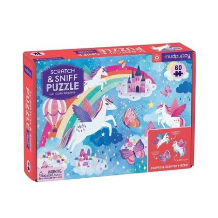 Mudpuppy Puzzle Sny jednorožců s vůní 60 dílků - poškozený obal