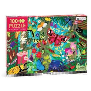 Mudpuppy Puzzle Motýli a hmyz 100 dílků