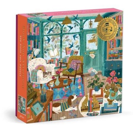 Galison Fóliové puzzle Odpoledne v knihkupectví 500 dílků