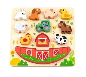 2Kids Toys Balanční puzzle Farma 2 v 1