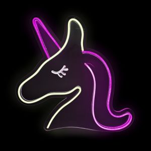 2Kids Toys LED NEON LIGHT lampička Jednorožec růžovobílý - poškozený obal