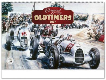 Kalendář nástěnný Oldtimers – Václav Zapadlík 2027, 64cm x 42cm, PGN-36368-L