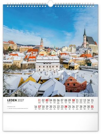 Kalendář nástěnný Česká republika 2027, 30cm x 34cm, PGN-36855-L