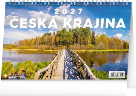 Kalendář stolní Česká krajina 2027, 23,1cm x 14,5cm, PGS-36902
