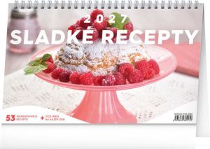 Kalendář stolní Sladké recepty 2027, 23,1cm x 14,5cm, PGS-36917