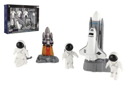 Sada vesmír - astronauti, raketoplán vystřelovací s doplňky v krabici