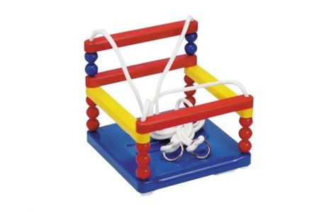Dětská houpačka plast 32x32cm nosnost 35kg modrá
