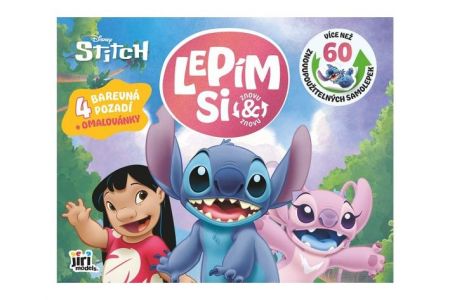 Sešit Lepím si znovu a znovu Lilo &amp; Stitch se samolepkami a omalovánkami