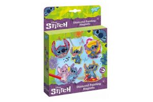 Kreativní sada diamantové malování na magnety Stitch s nalepovacími diamanty na kartě 18x2