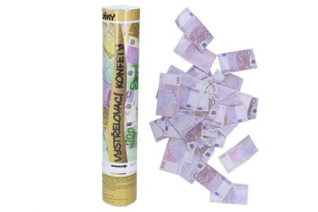 Konfety Euro vystřelovací párty v tubě 28x5cm
